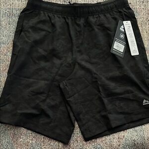 RBX Black Athletic Shorts Moisture-Wicking Elastic Waistband